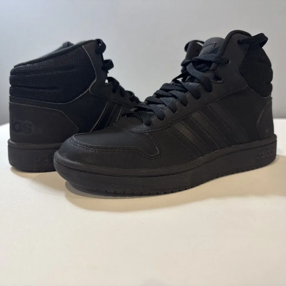 Adidas Hoops 2.0 Men’s/Youth FW7602 Black Casual Shoes Sneakers Size 6